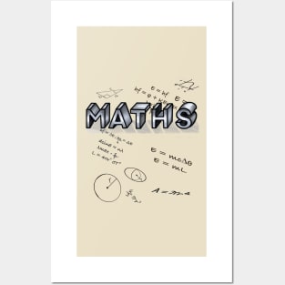 Maths formulae with the word maths in 3d Posters and Art